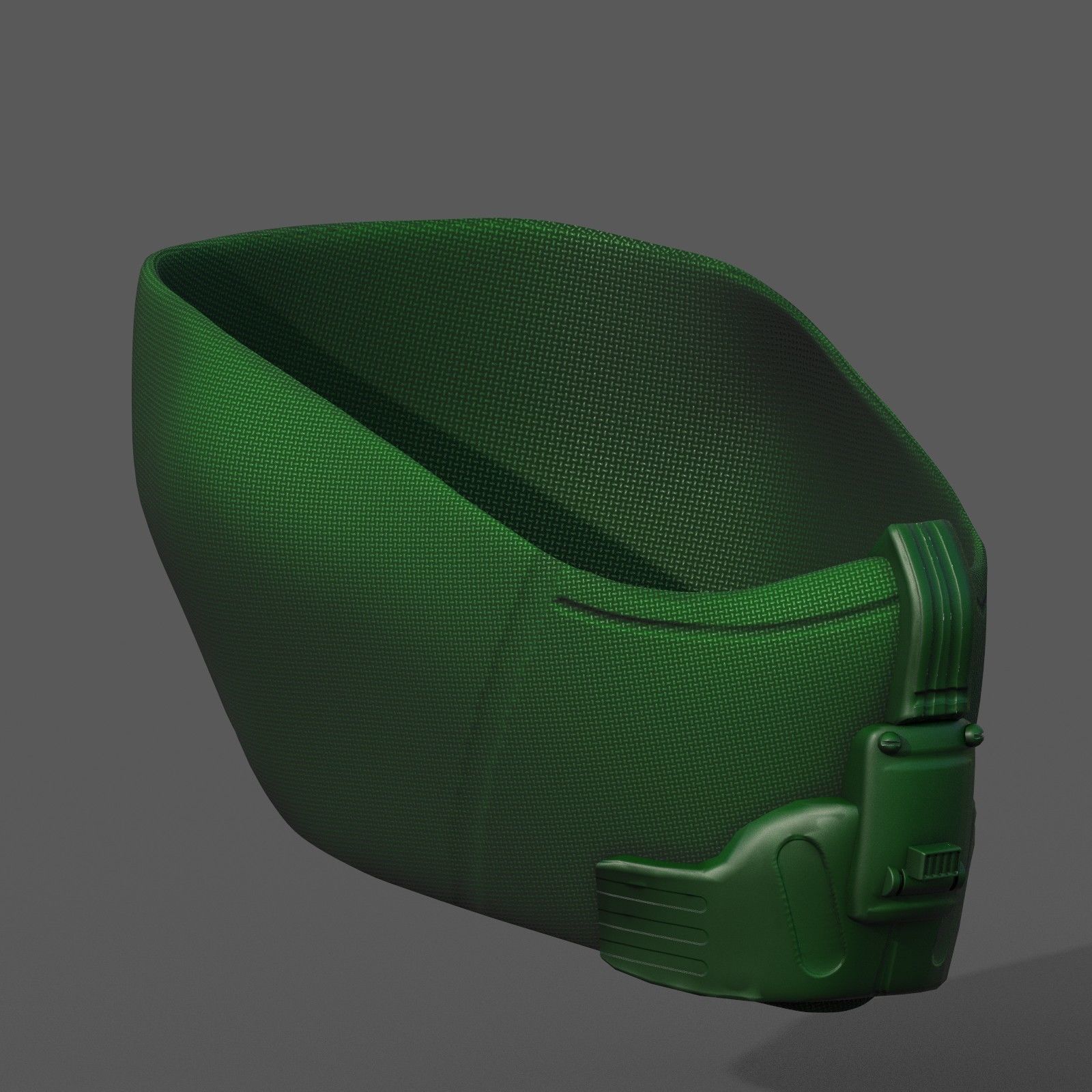 Gas mask respirator scifi futuristic 3d  Low-poly 3D model_10