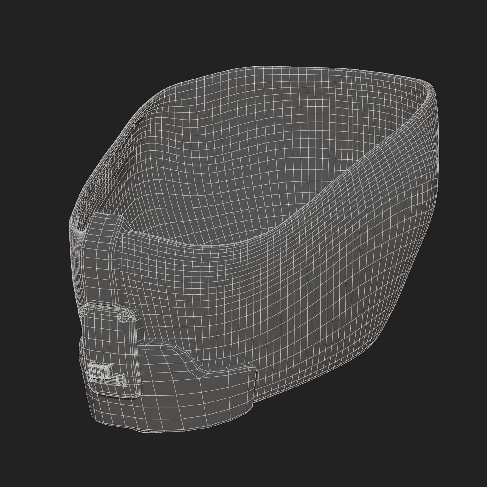 Gas mask respirator scifi futuristic 3d  Low-poly 3D model_15