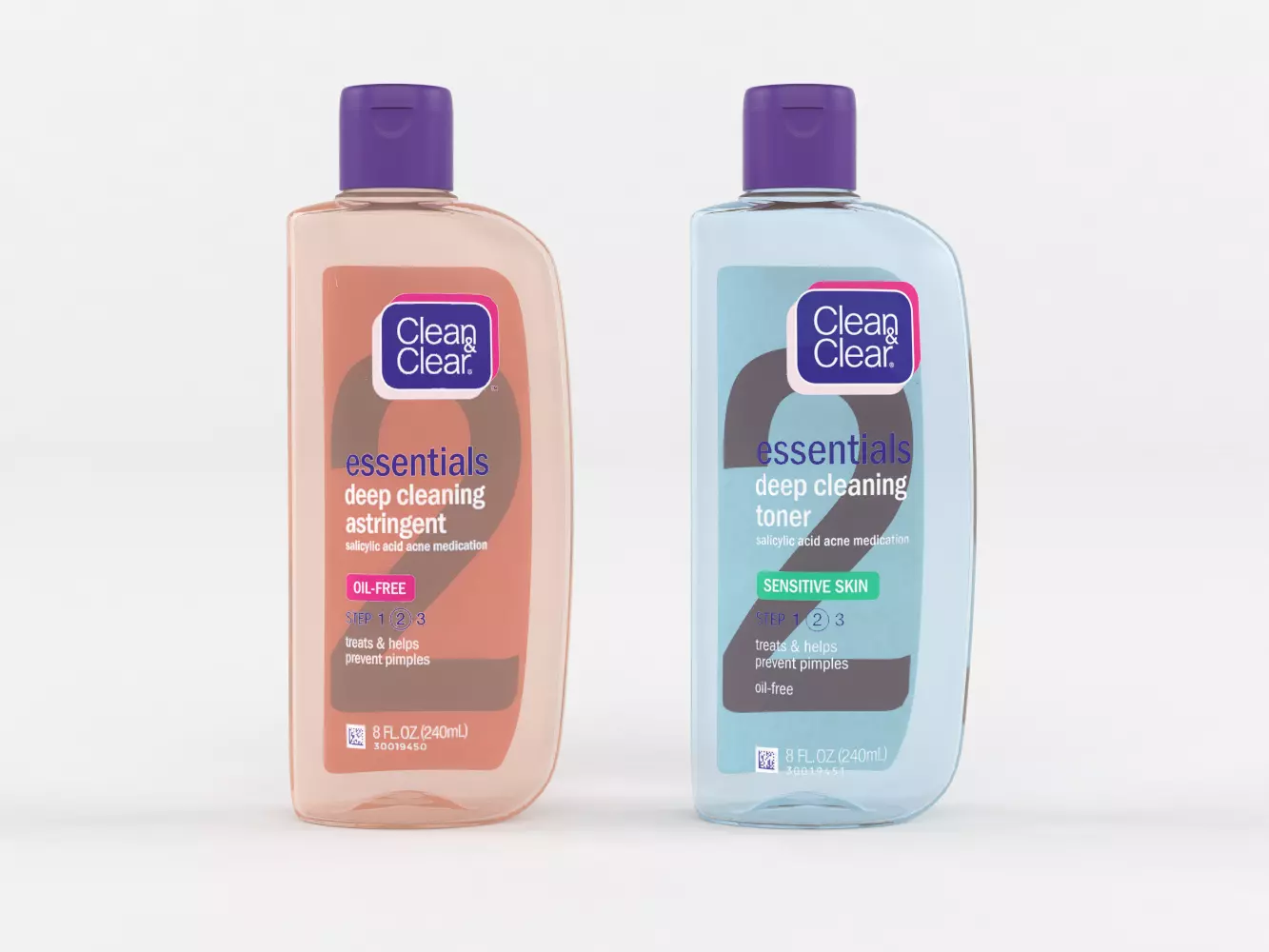 Clean and Clear Essentials Deep Cleaning Astringent 3D model_0