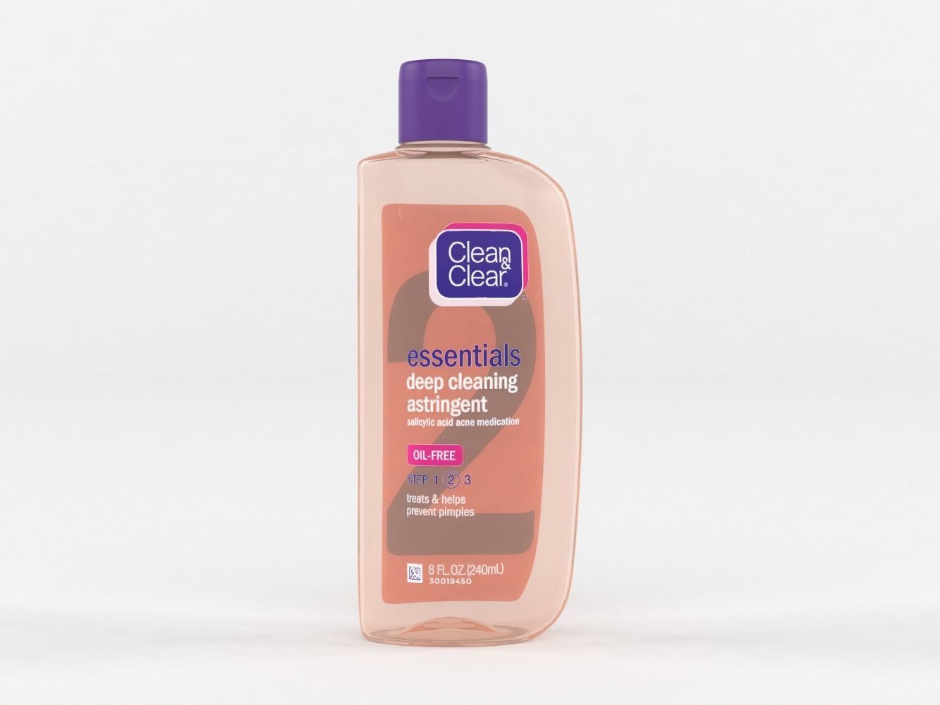 Clean and Clear Essentials Deep Cleaning Astringent 3D model_4