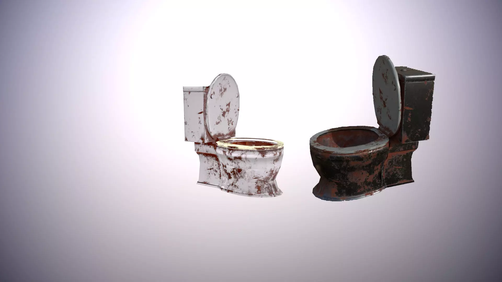 Lowpoly Toilet 2 texture map 4k Low-poly 3D model