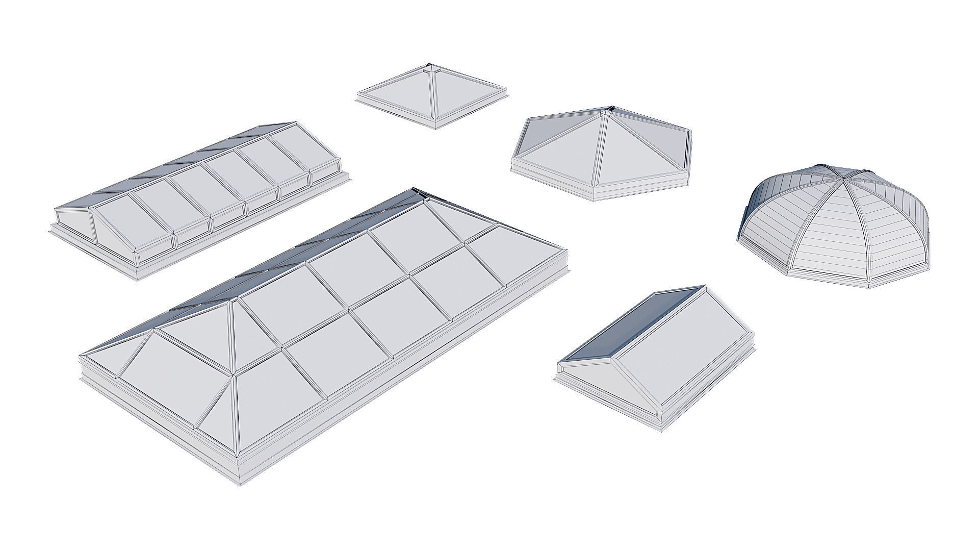 Roof Skylight model pack 3D model_5