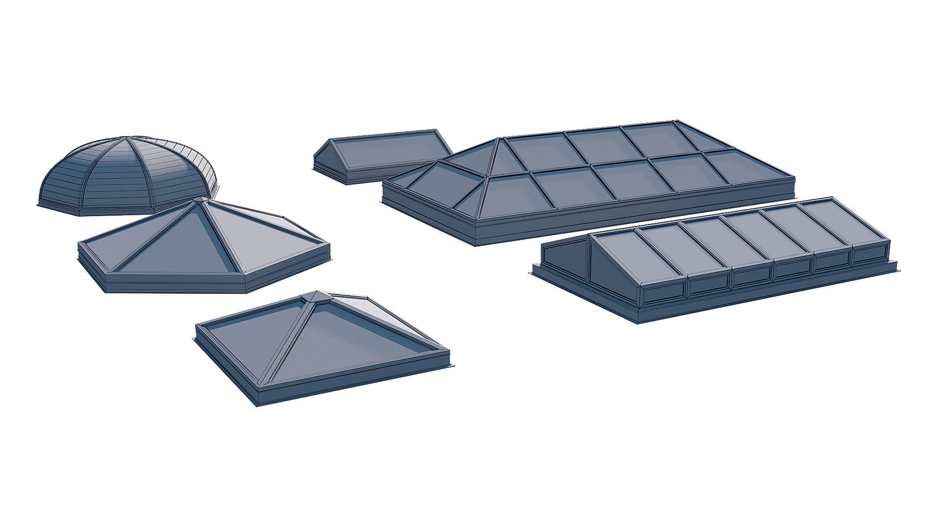 Roof Skylight model pack 3D model_13