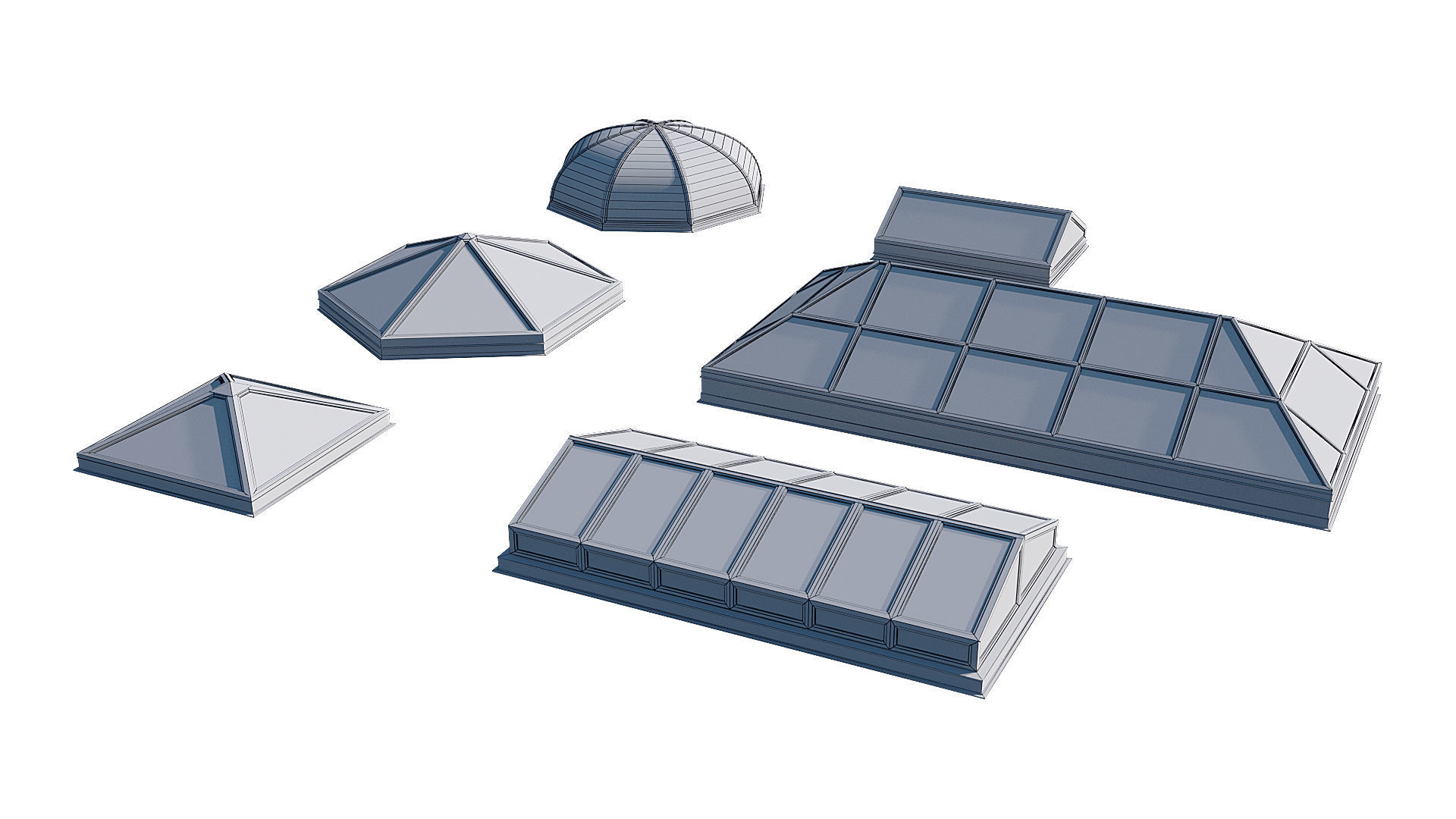 Roof Skylight model pack 3D model_1