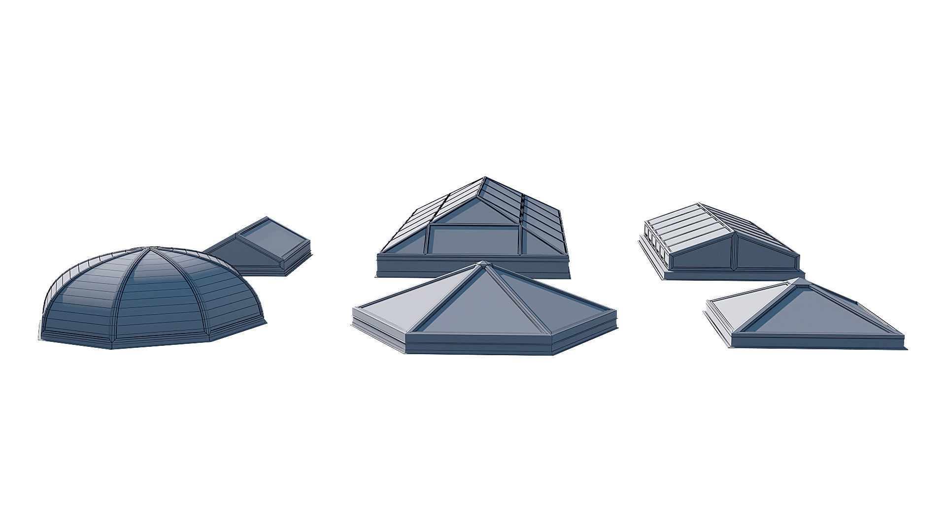 Roof Skylight model pack 3D model_11