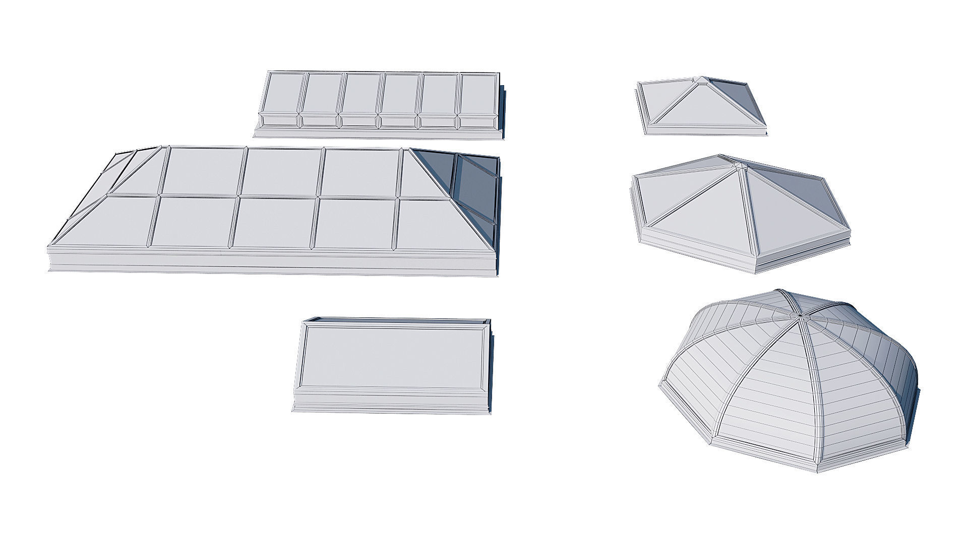 Roof Skylight model pack 3D model_7