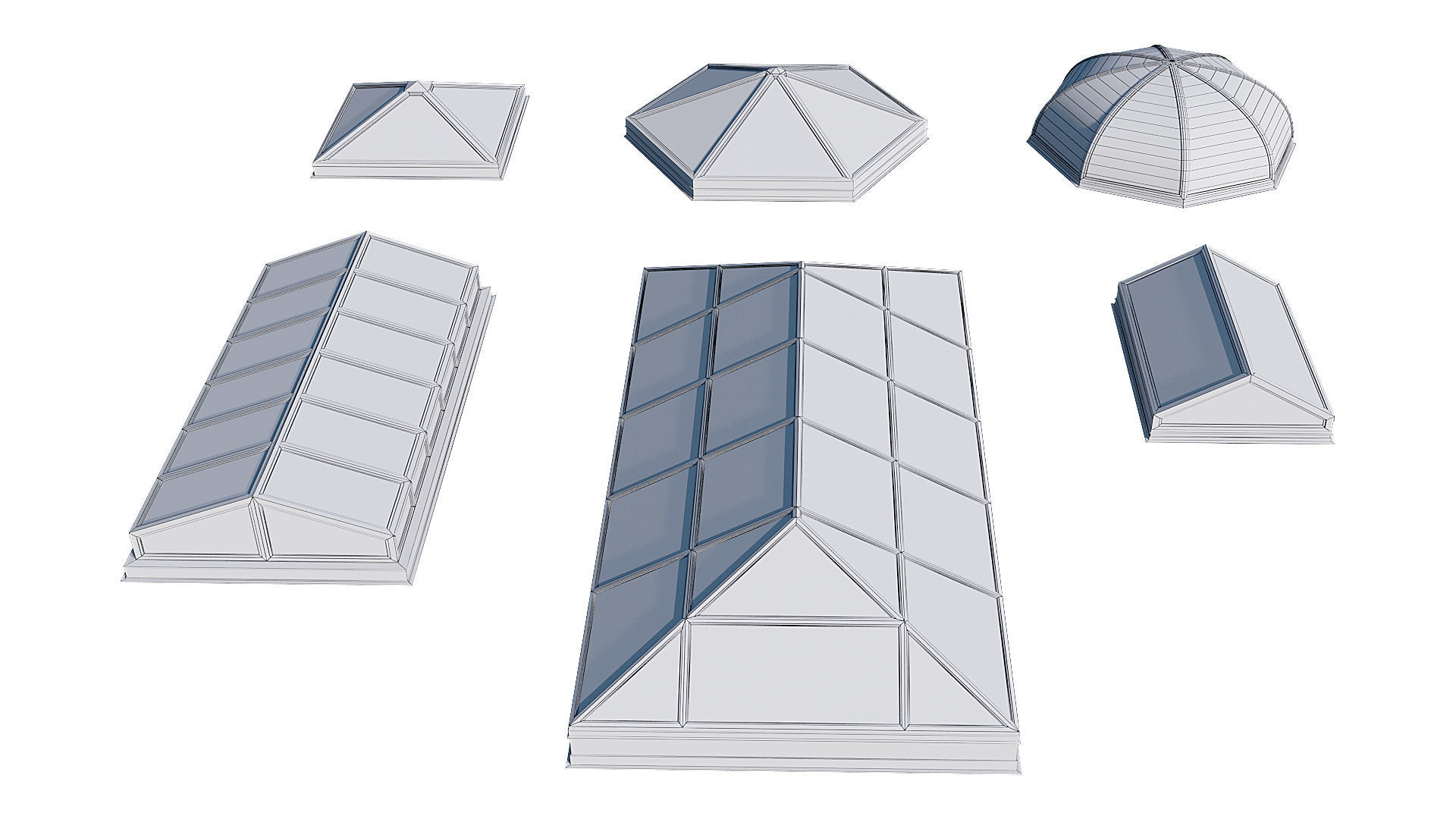 Roof Skylight model pack 3D model_3