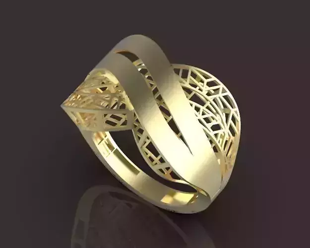 ultra vision  ring Silver Gold  Print