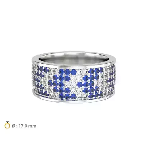 N032 Wide Woman wedding band