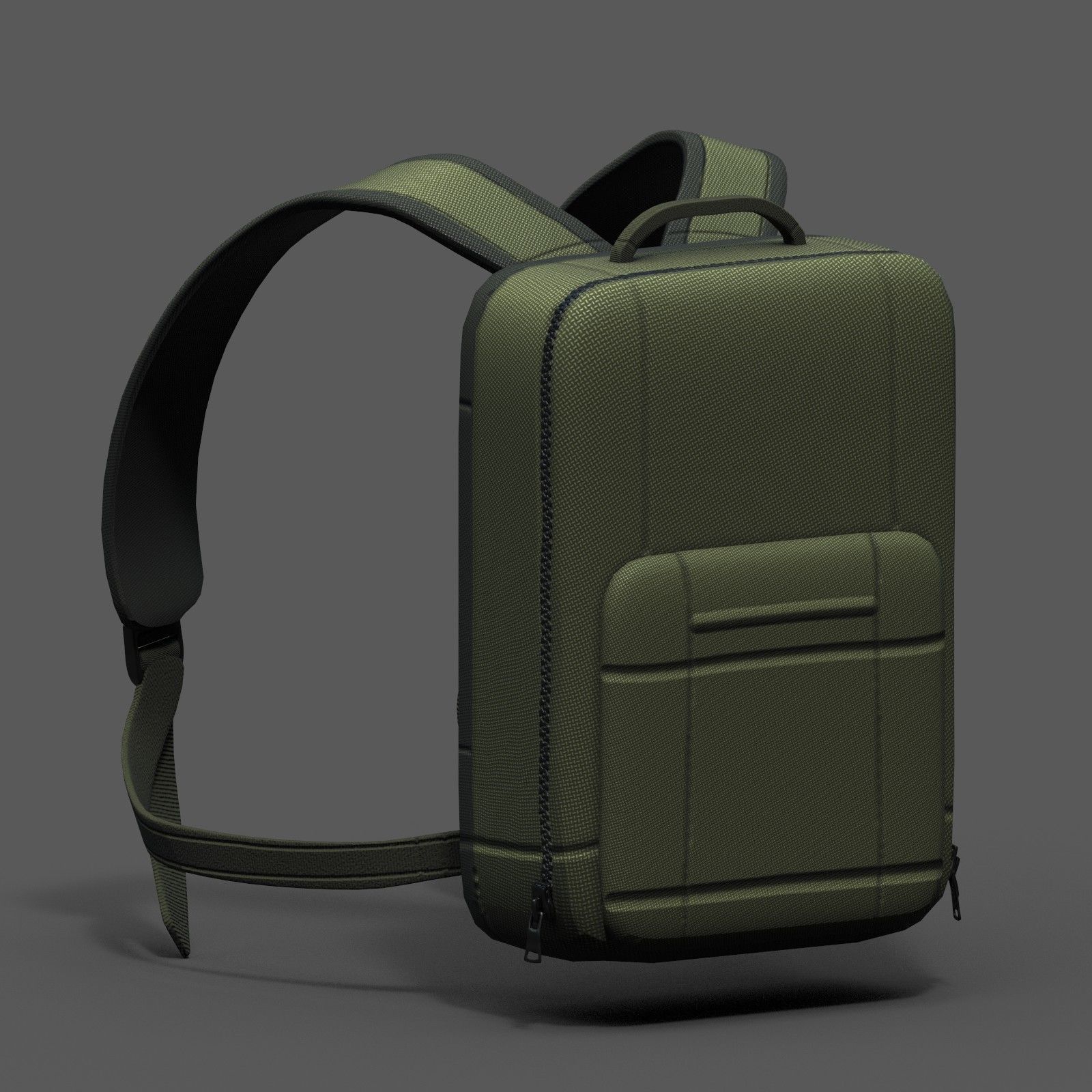 Backpack Camping Generic Color 3d human baggage  Low-poly 3D model_7