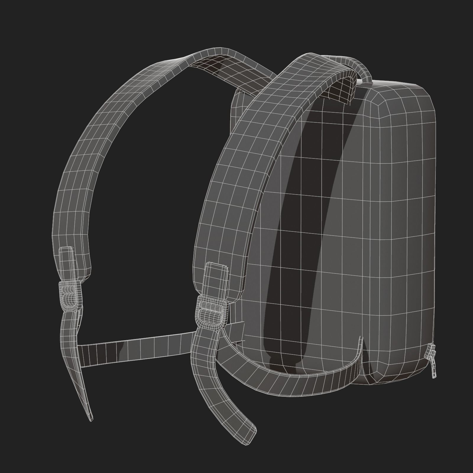 Backpack Camping Generic Color 3d human baggage  Low-poly 3D model_9