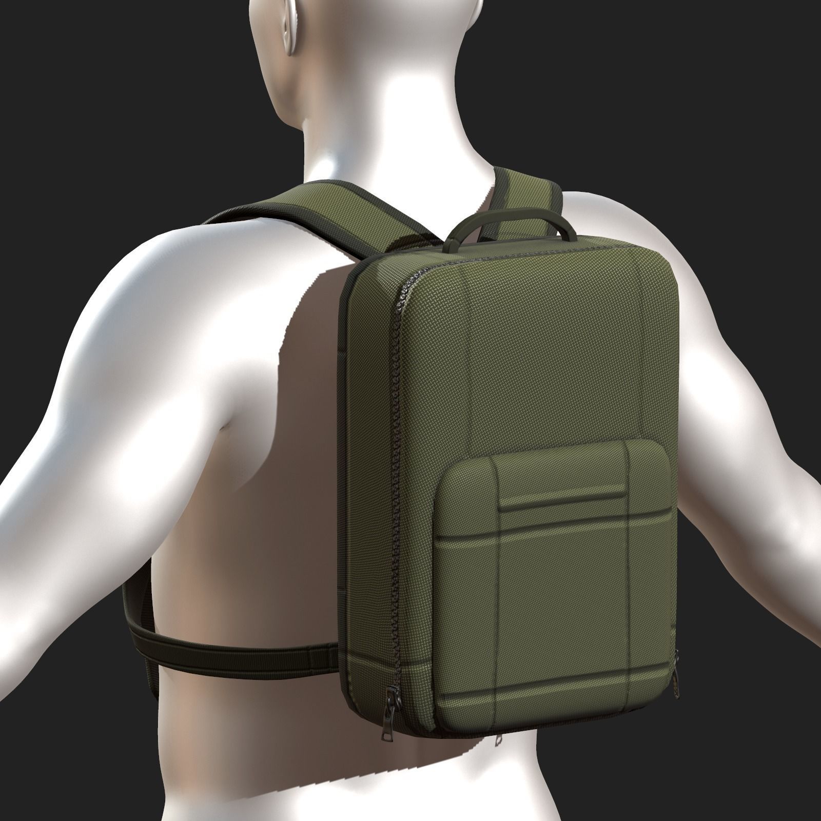 Backpack Camping Generic Color 3d human baggage  Low-poly 3D model_8