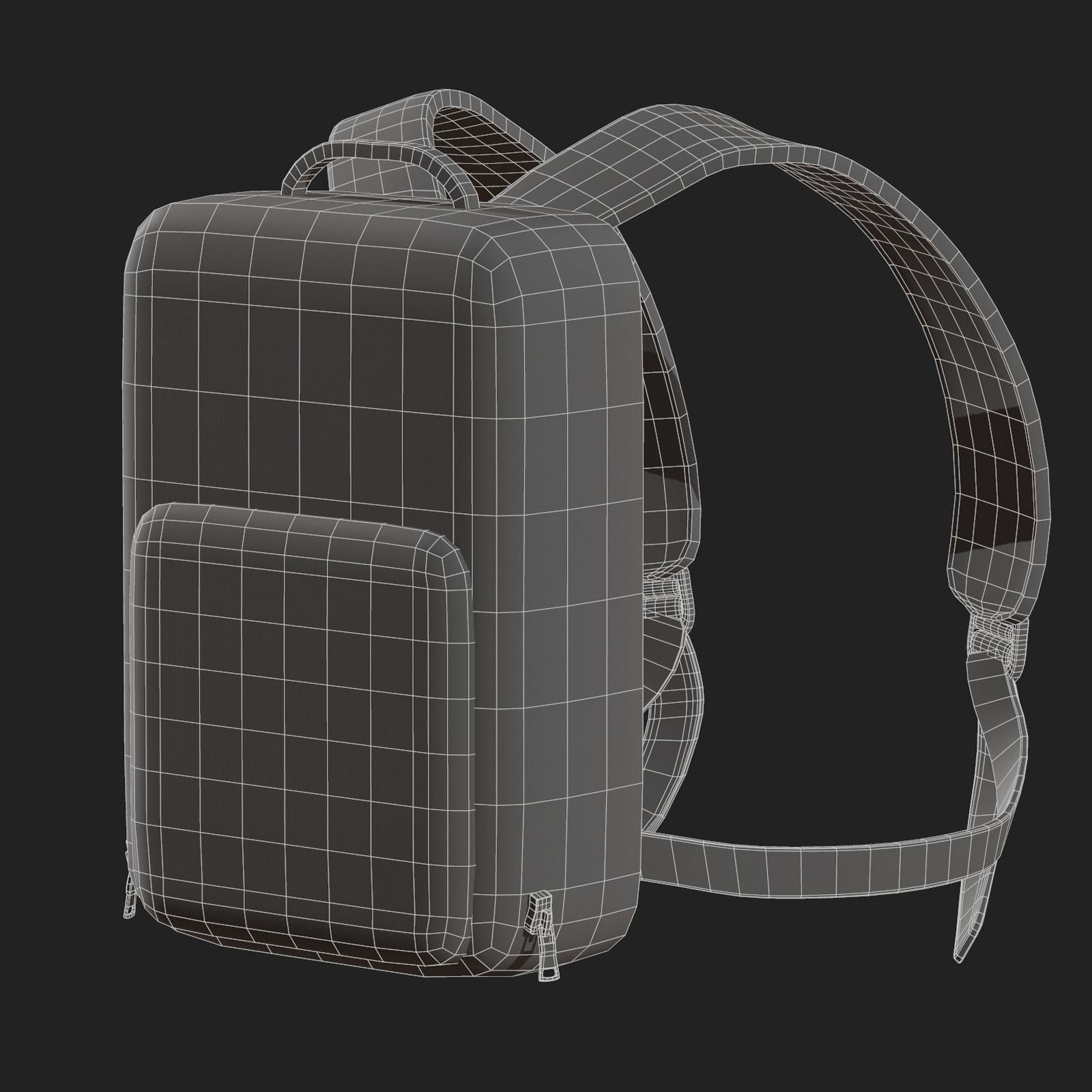 Backpack Camping Generic Color 3d human baggage  Low-poly 3D model_10