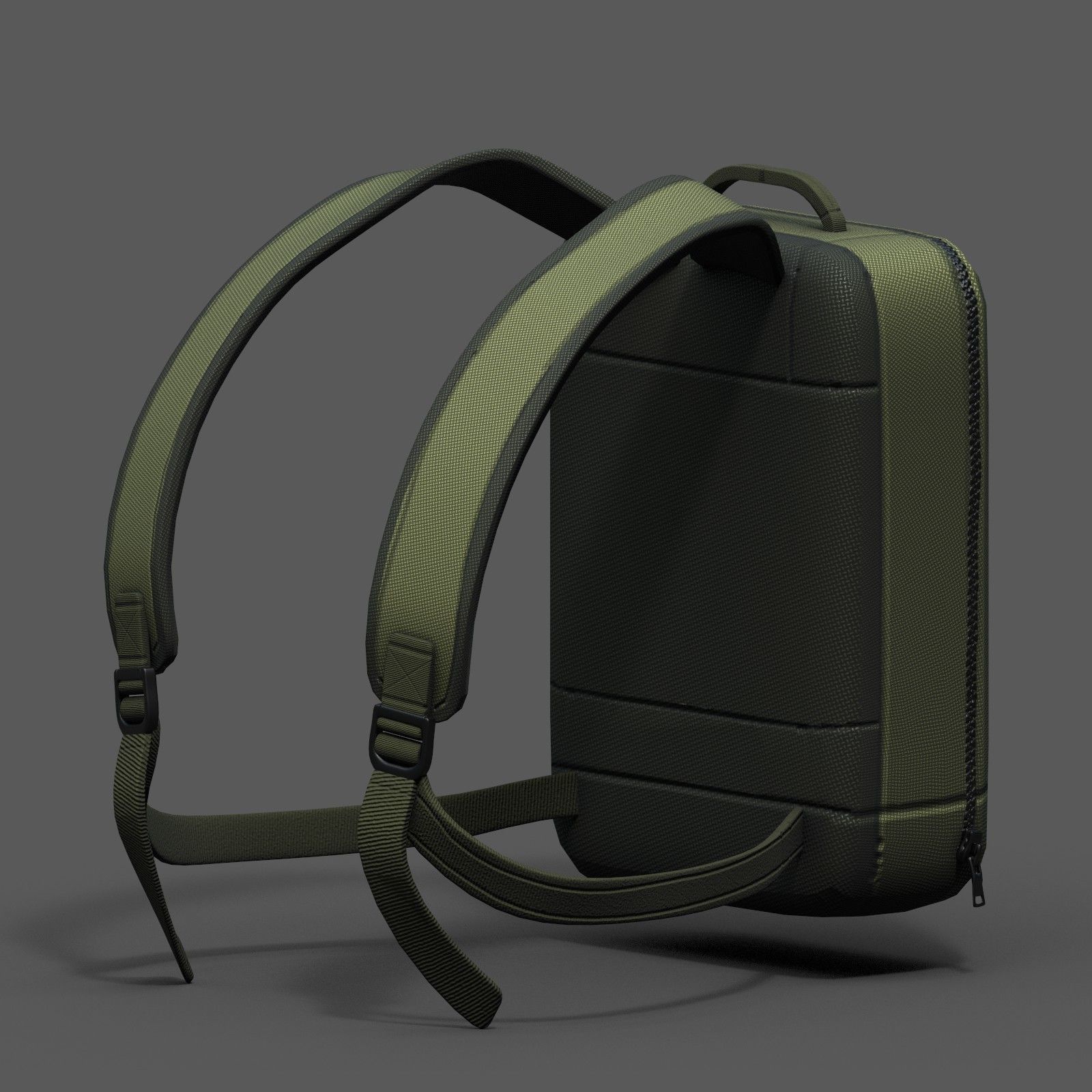 Backpack Camping Generic Color 3d human baggage  Low-poly 3D model_3