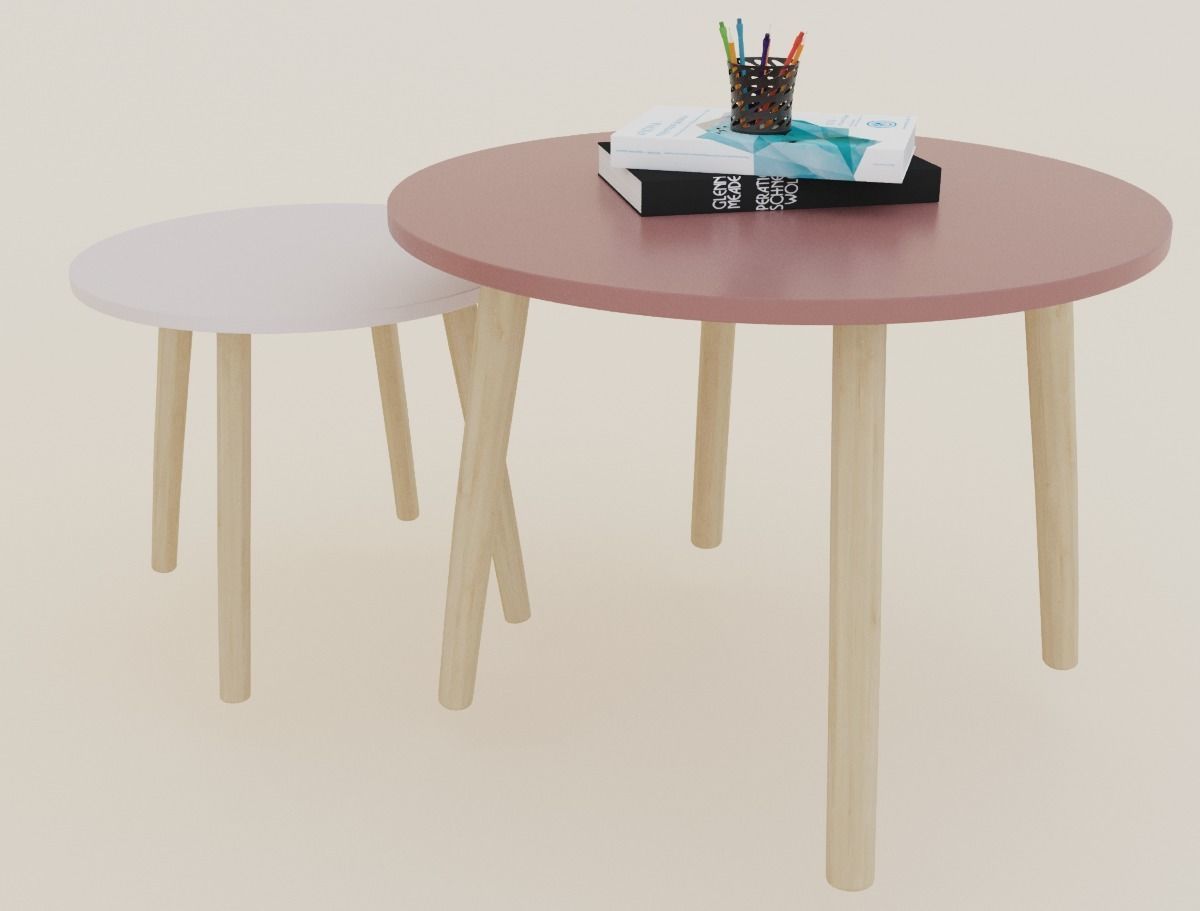 TV cabinet and tables  3D model_4