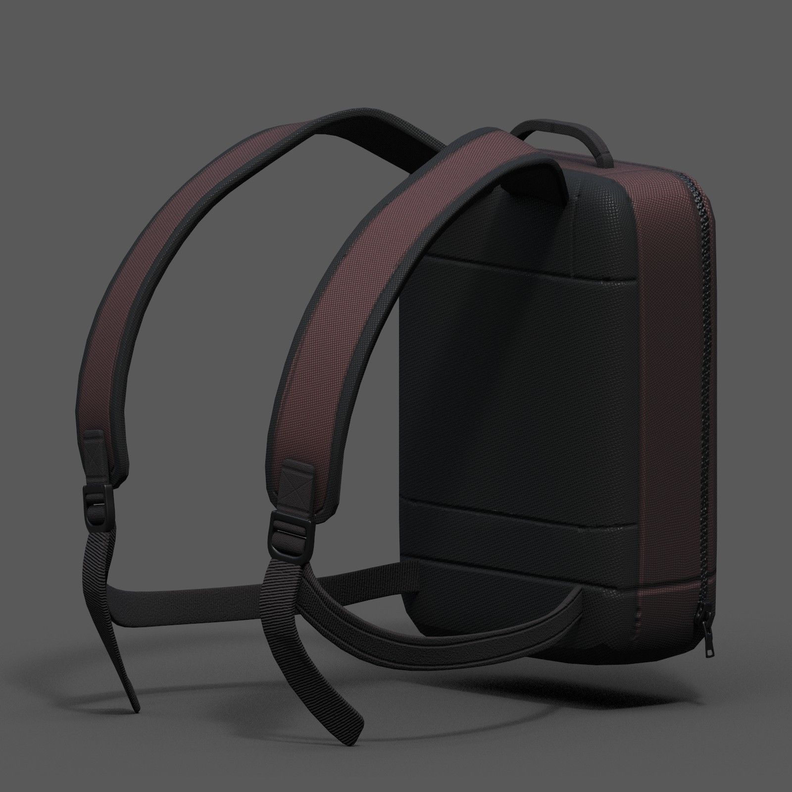 Backpack Camping Generic Color bag baggage pockets  Low-poly 3D model_8