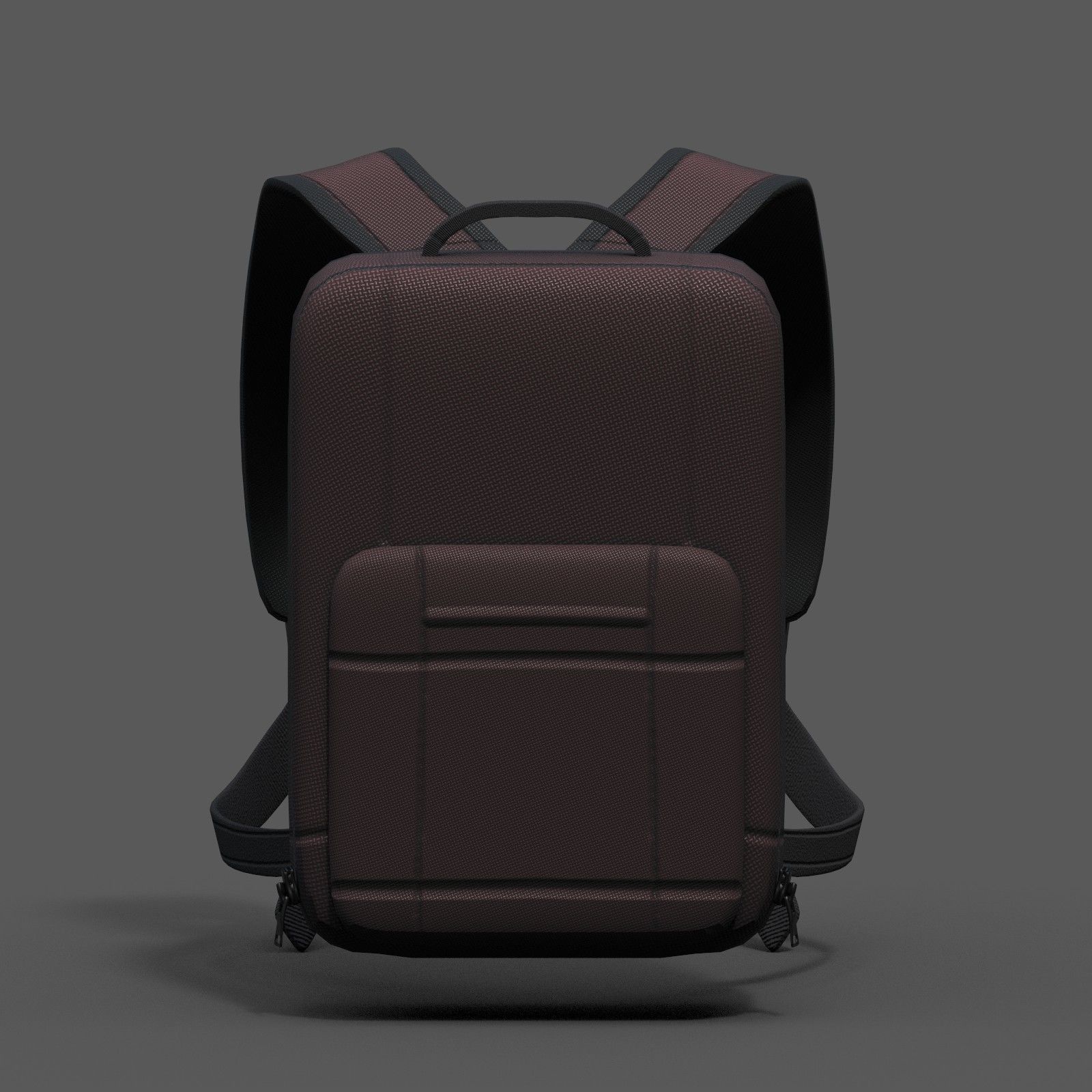 Backpack Camping Generic Color bag baggage pockets  Low-poly 3D model_3