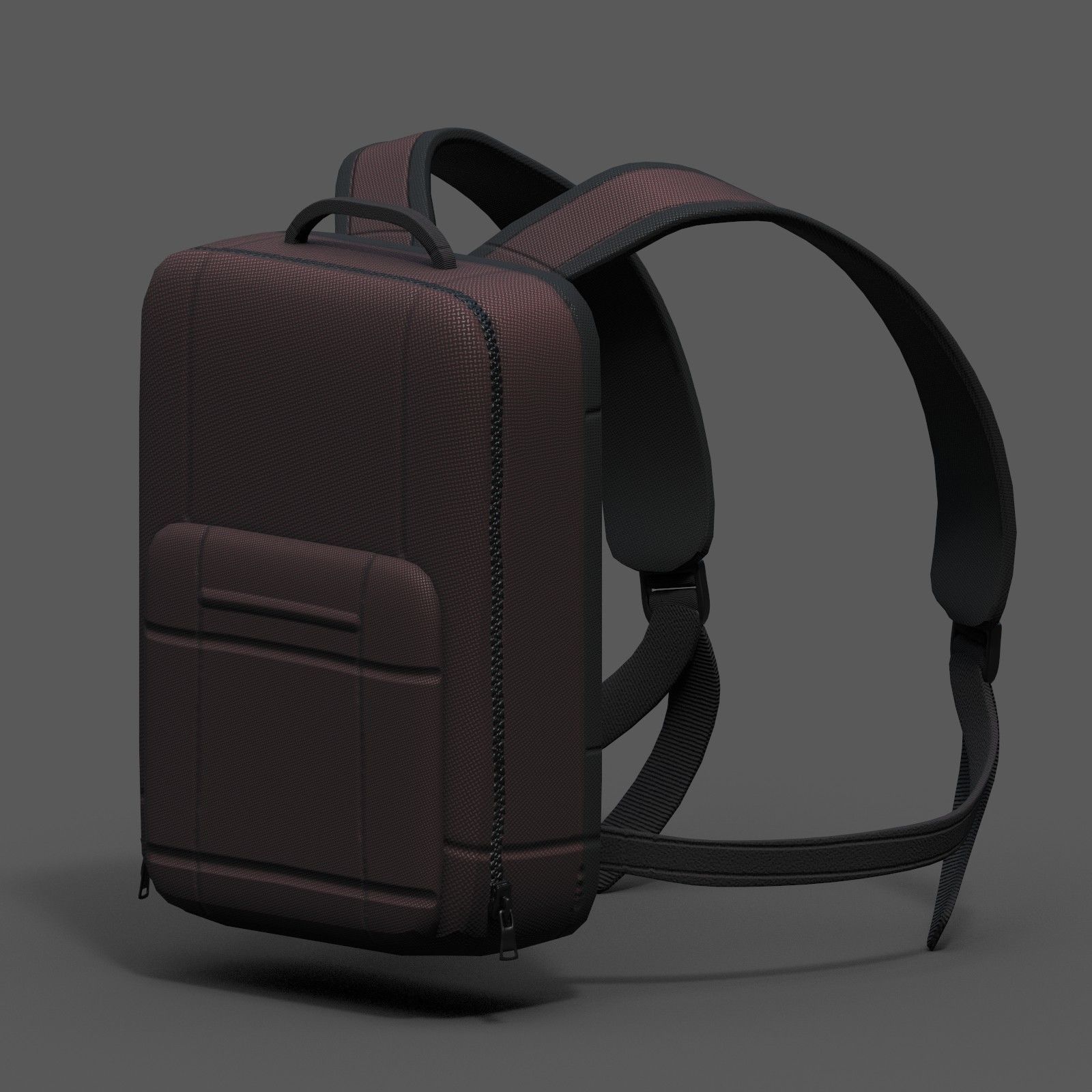 Backpack Camping Generic Color bag baggage pockets  Low-poly 3D model_5