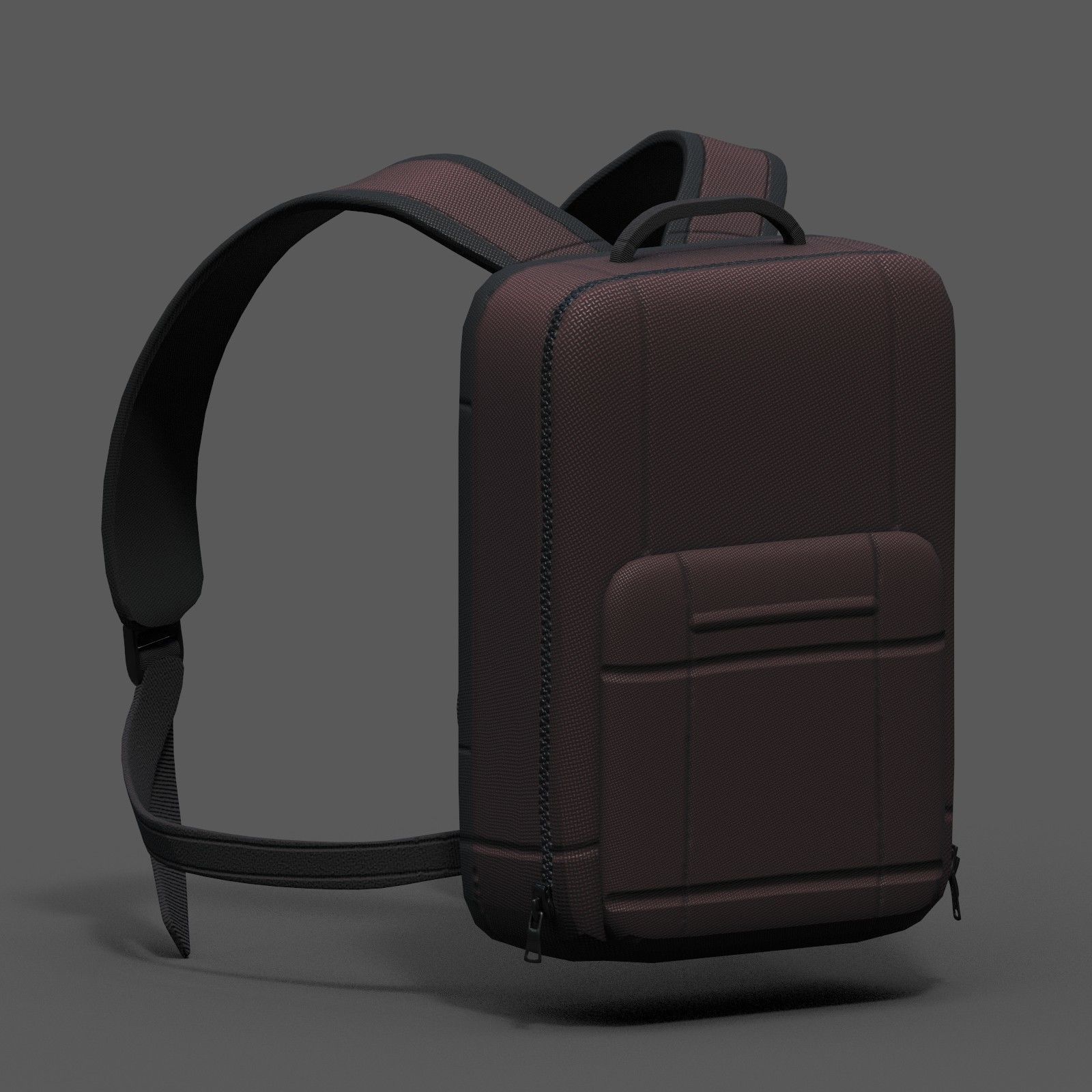 Backpack Camping Generic Color bag baggage pockets  Low-poly 3D model_9