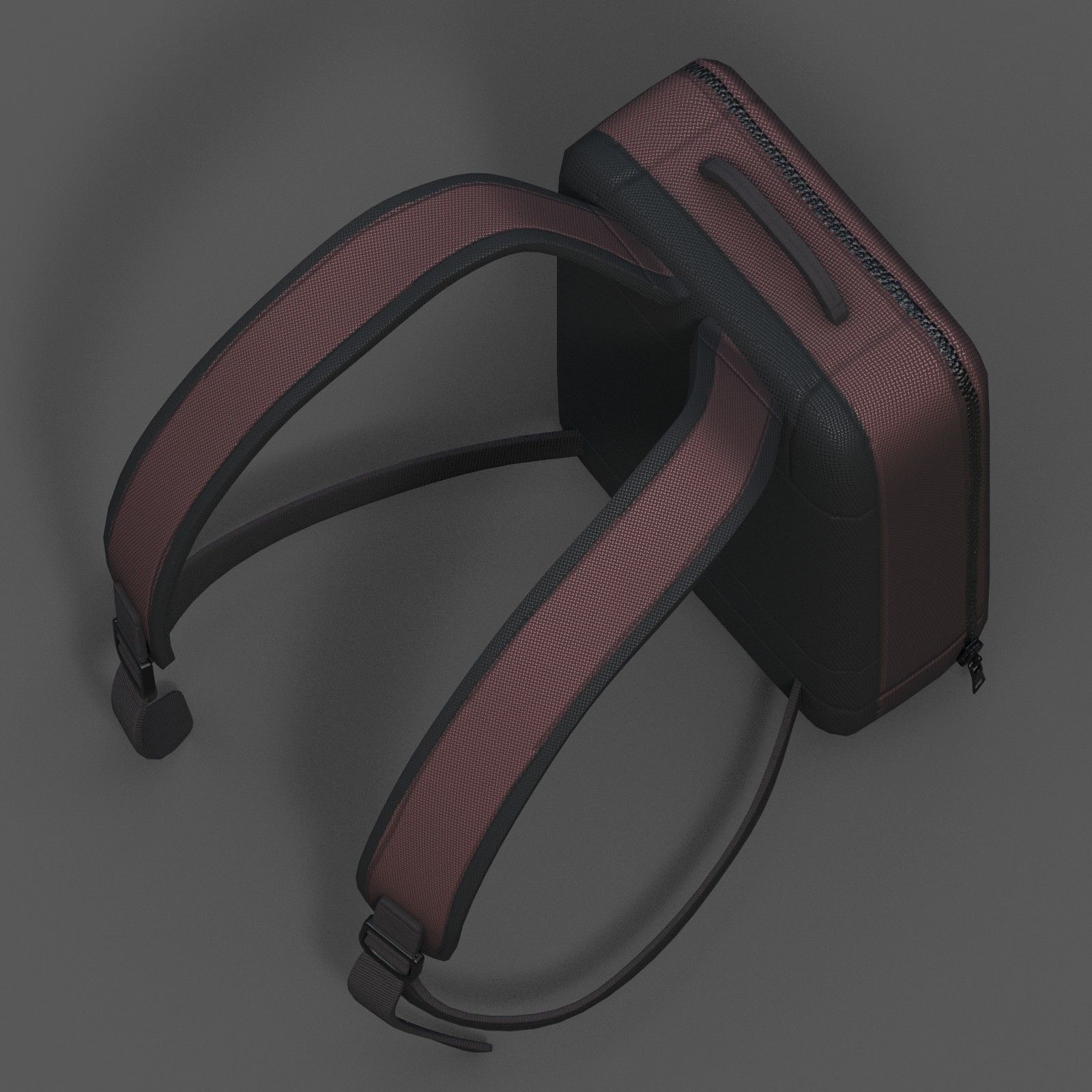 Backpack Camping Generic Color bag baggage pockets  Low-poly 3D model_4