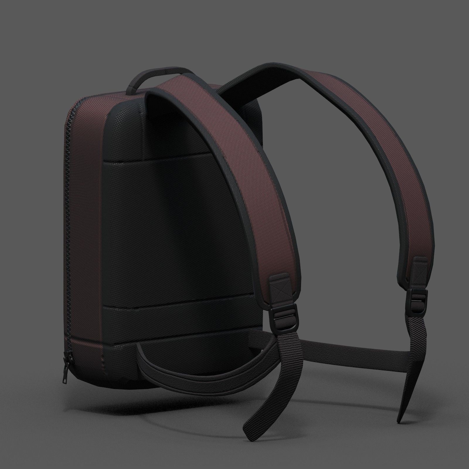 Backpack Camping Generic Color bag baggage pockets  Low-poly 3D model_7