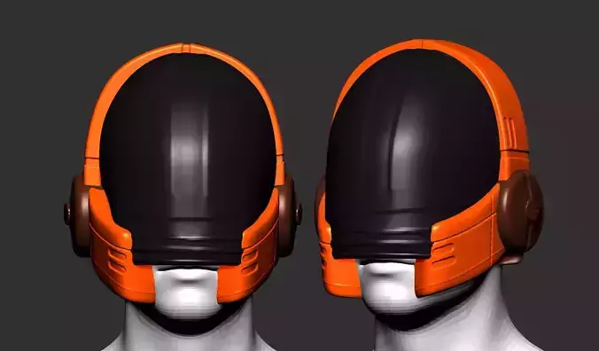 gas mask helmet scifi high poly sculpt 3d printable 