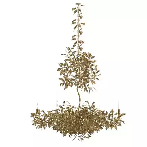 Golden Oak Chandelier Cox London 3D model
