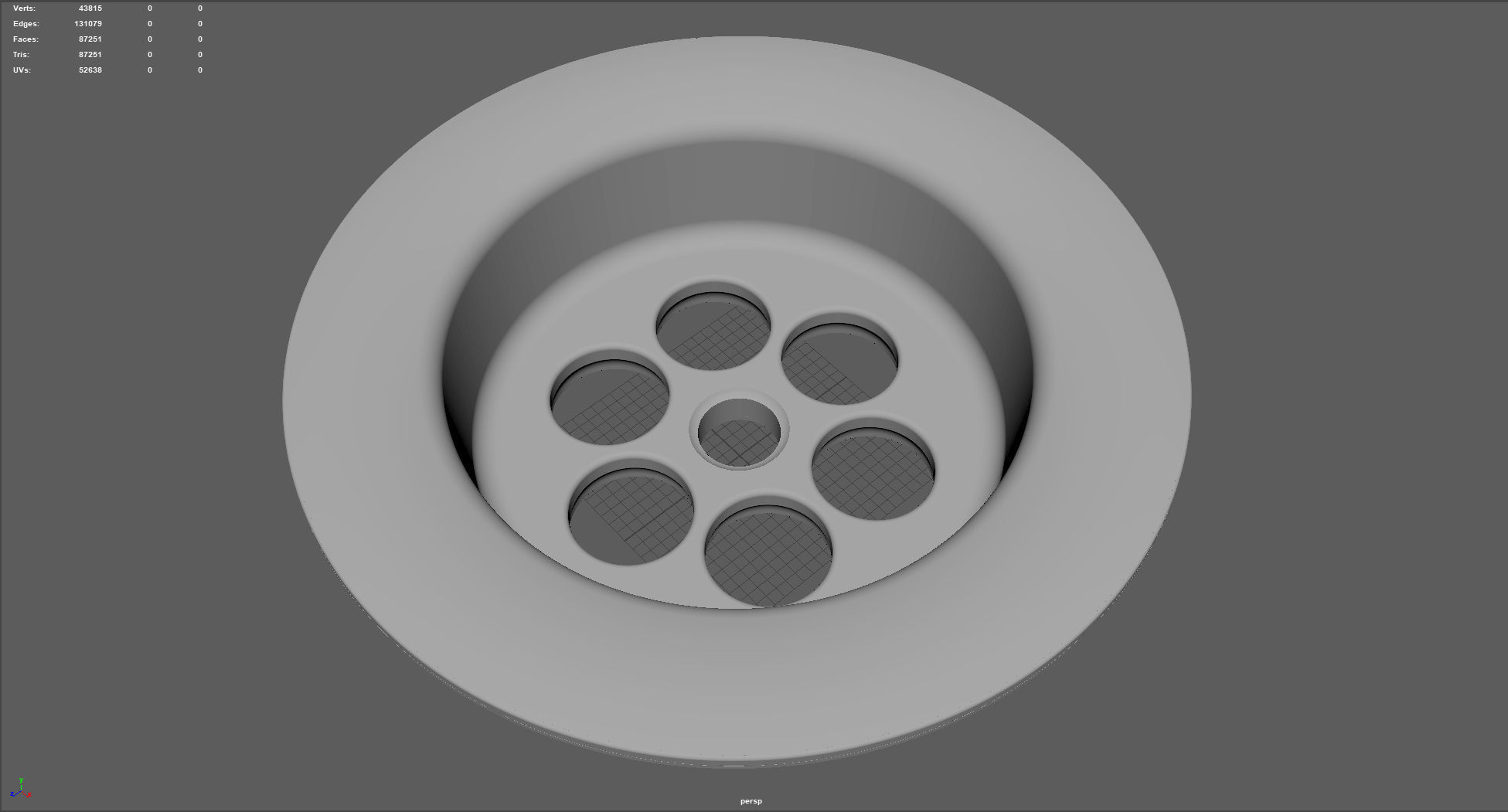 Drain valve for sink 3D print model_3