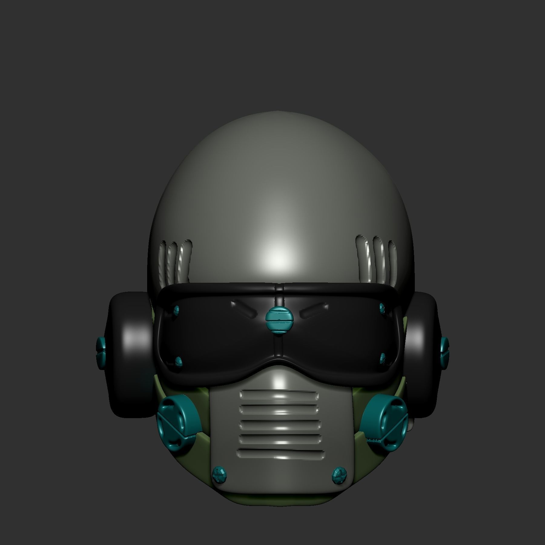 helmet high poly sculpt 3d printable ver 7 3D model 3D model_1