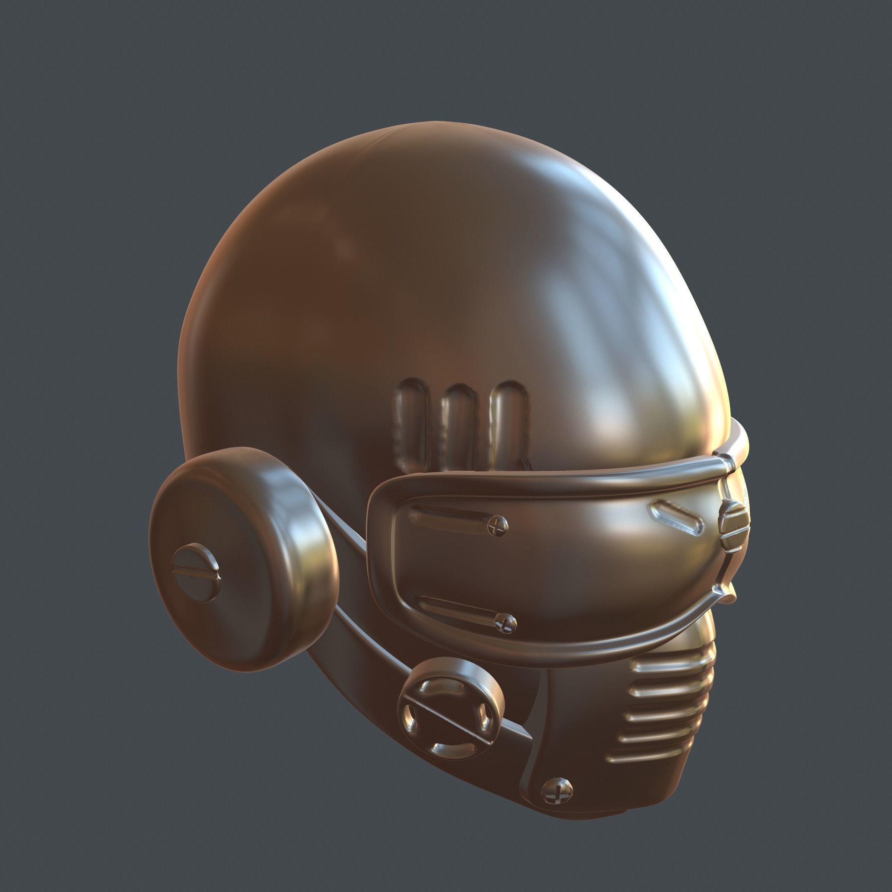 helmet high poly sculpt 3d printable ver 7 3D model 3D model_8