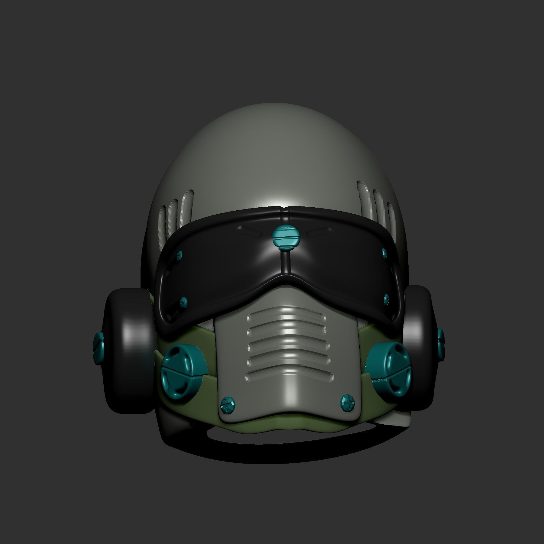 helmet high poly sculpt 3d printable ver 7 3D model 3D model_5