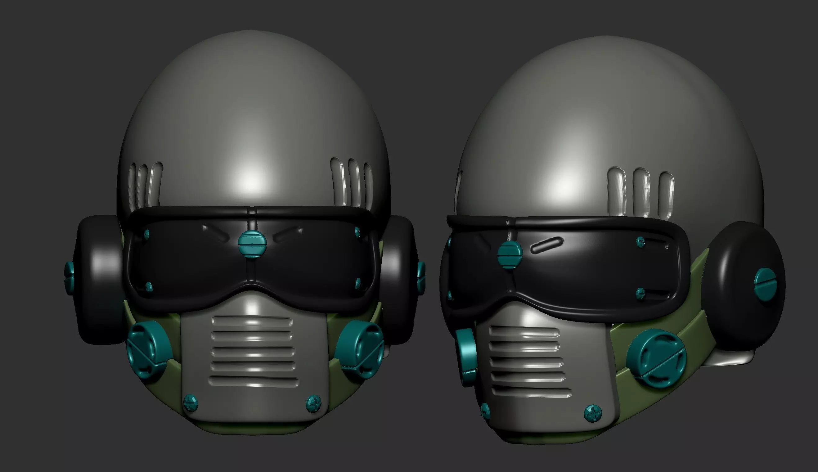 helmet high poly sculpt 3d printable ver 7 3D model 3D model_0