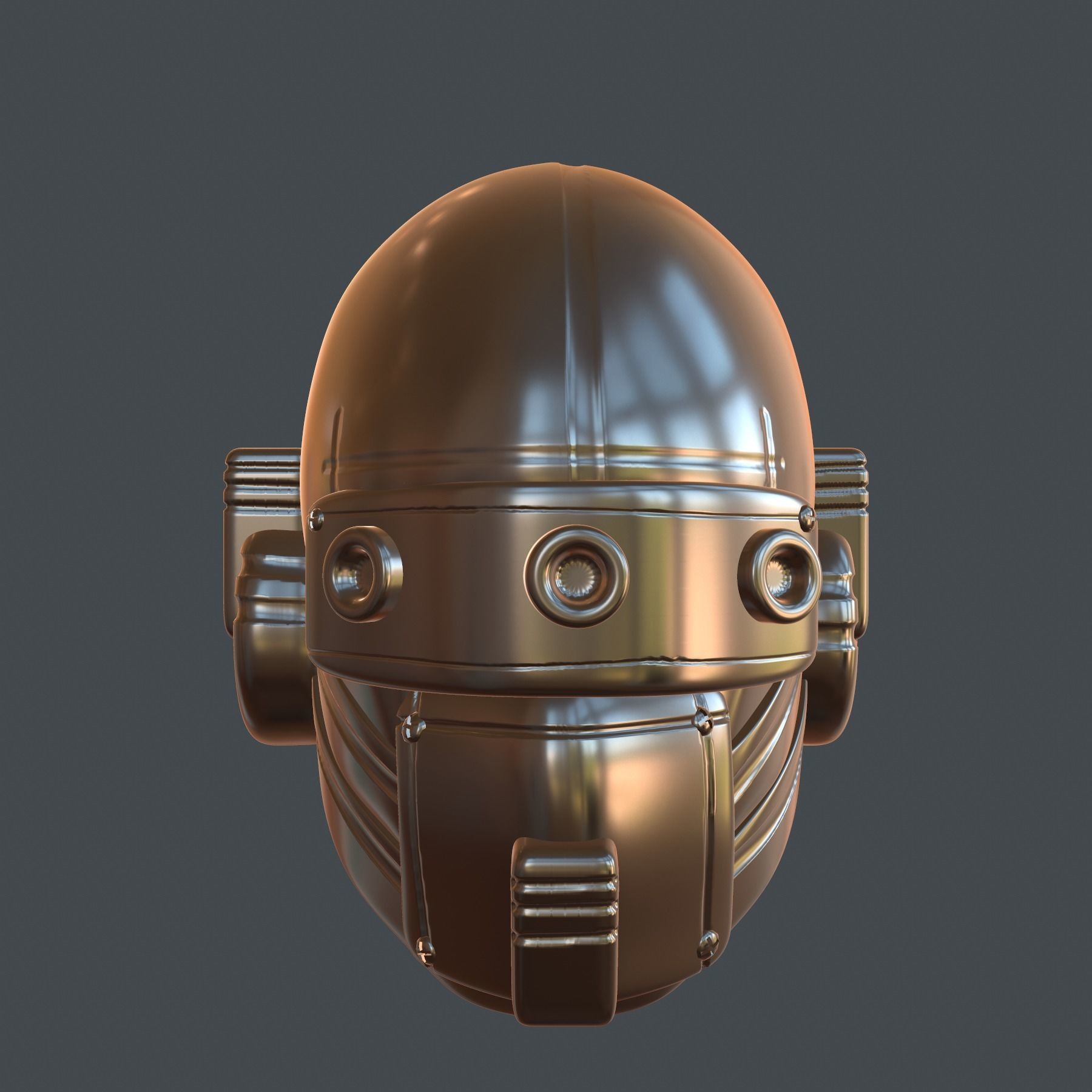 helmet high poly sculpt 3d printable ver 7 3D model 3D model_7