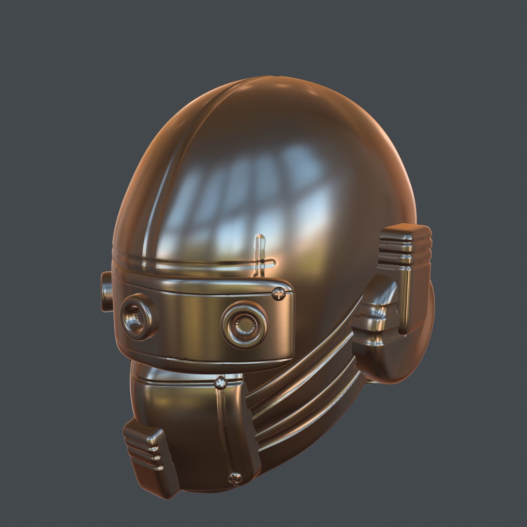 helmet high poly sculpt 3d printable ver 7 3D model 3D model_8