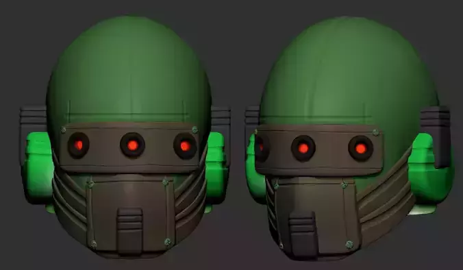 helmet high poly sculpt 3d printable ver 7 3D model
