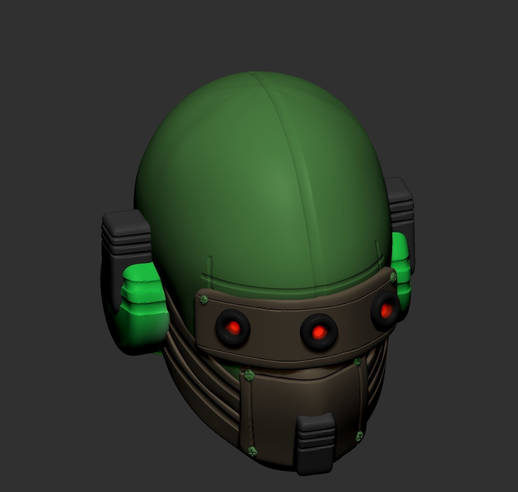 helmet high poly sculpt 3d printable ver 7 3D model 3D model_4