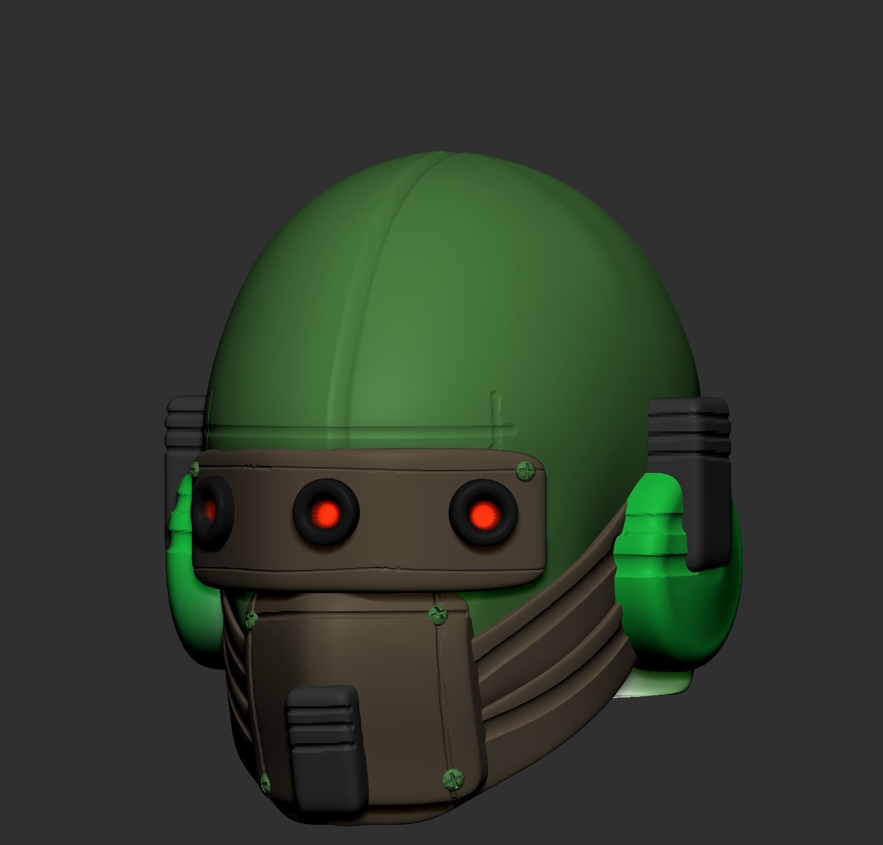 helmet high poly sculpt 3d printable ver 7 3D model 3D model_2