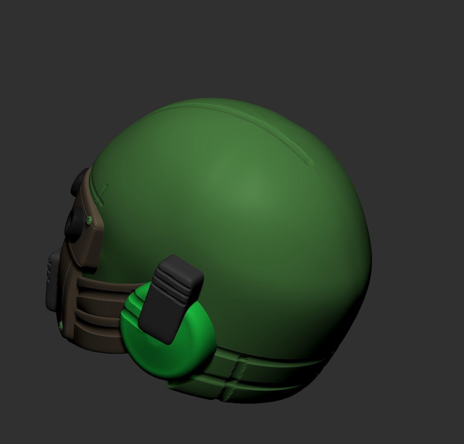 helmet high poly sculpt 3d printable ver 7 3D model 3D model_6