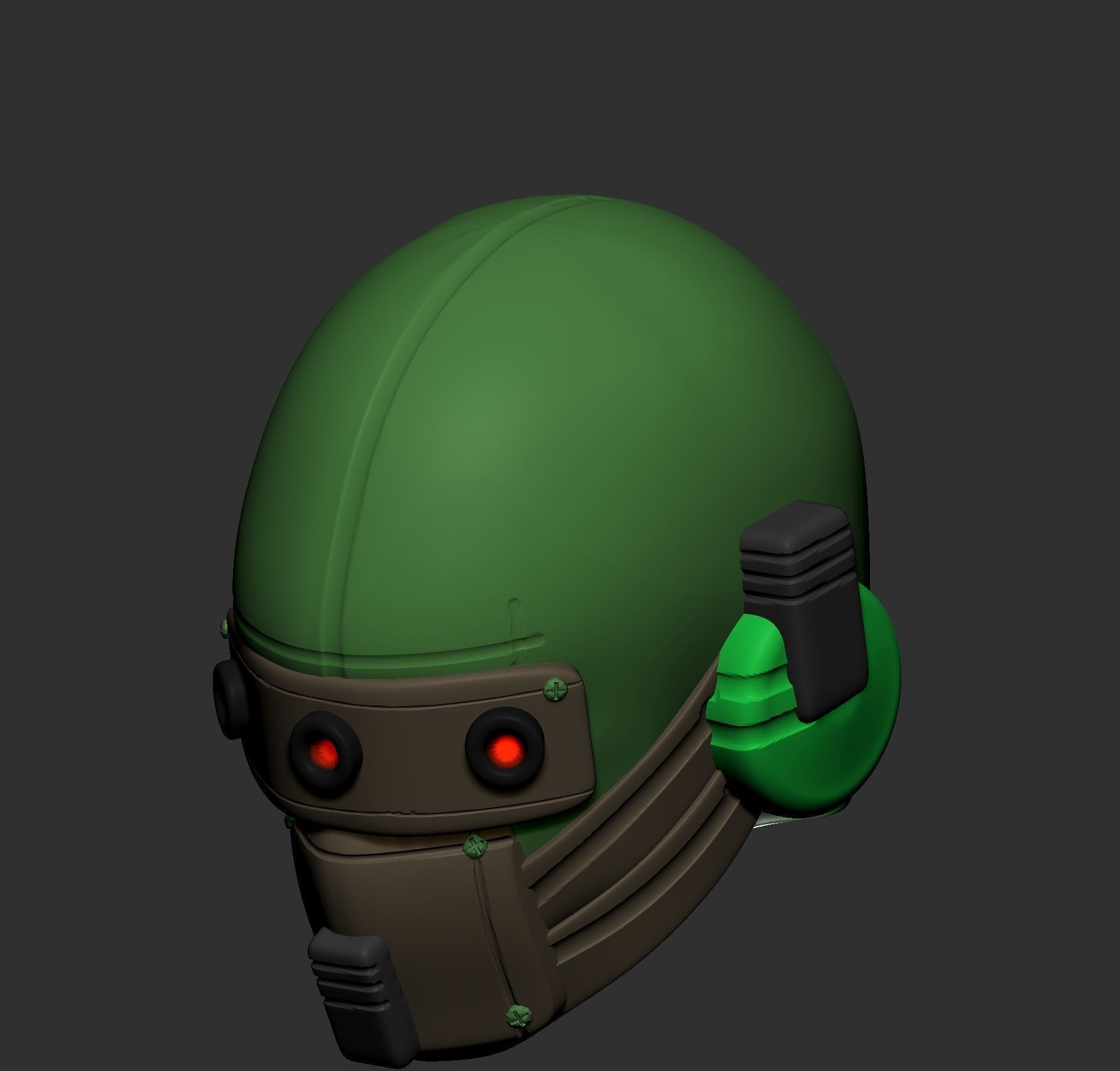 helmet high poly sculpt 3d printable ver 7 3D model 3D model_5