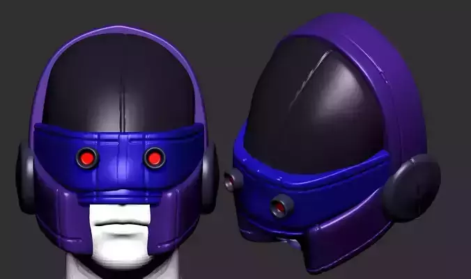 helmet high poly sculpt 3d printable ver 7 3D model