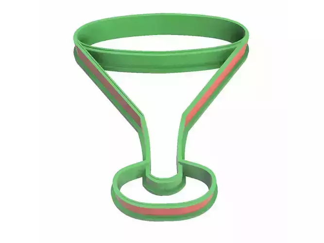 0144 Martini glass cookie cutter 