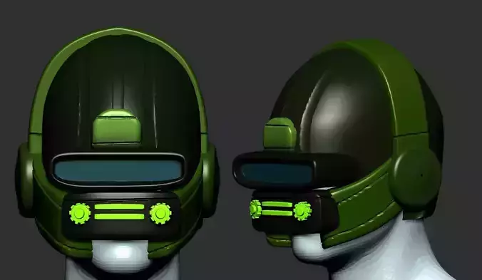 helmet high poly sculpt 3d printable ver 7 3D model