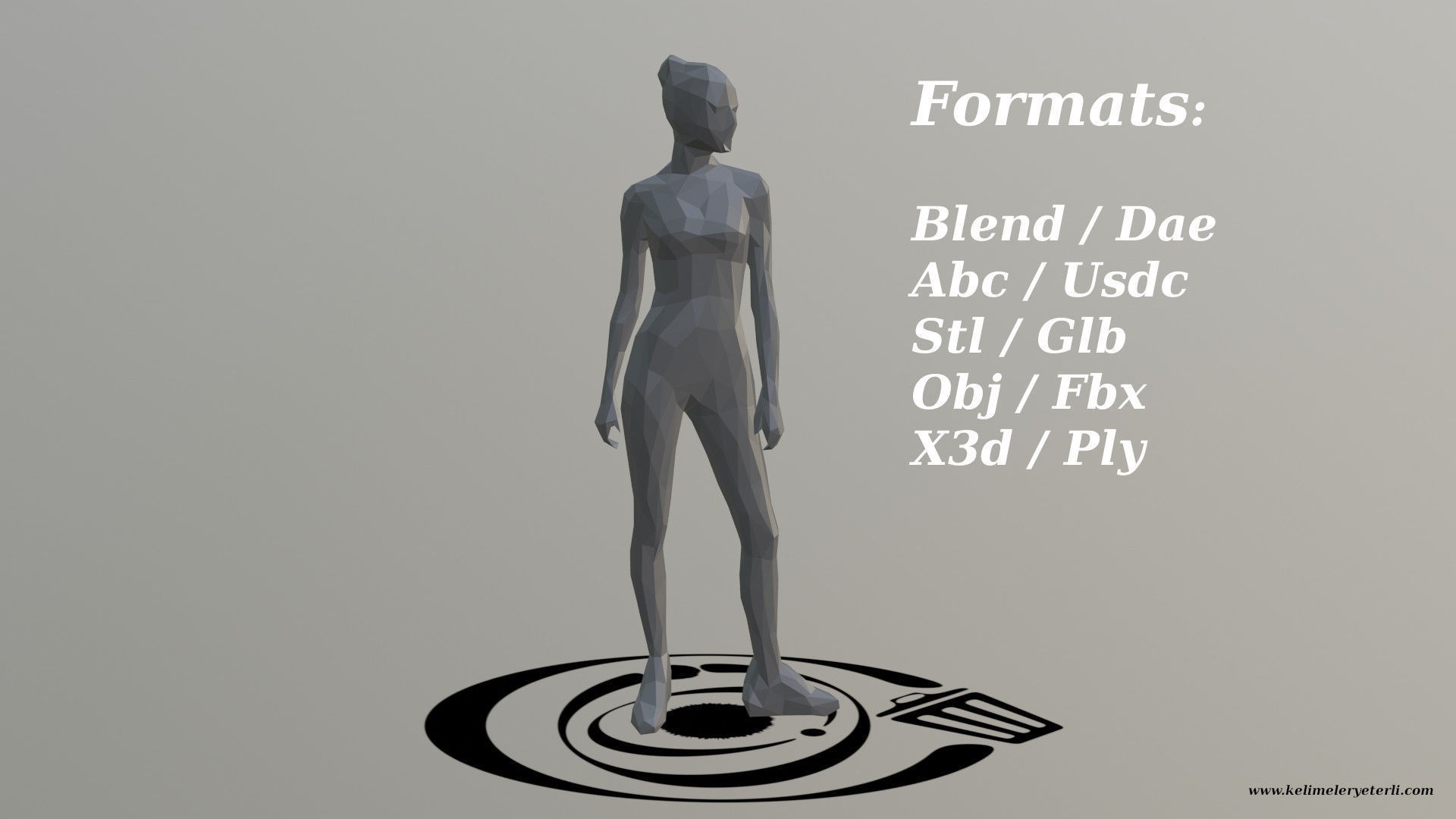 Human 051 LP R Low-poly 3D model_2