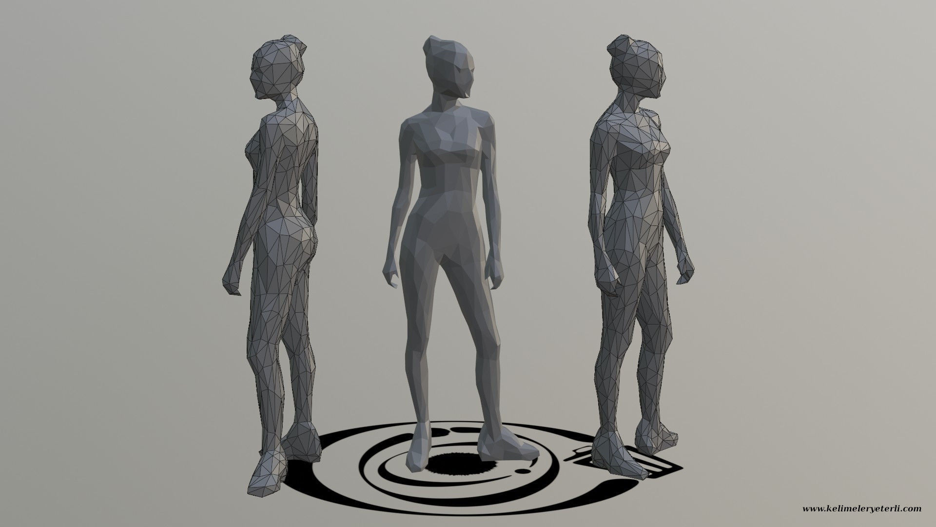 Human 051 LP R Low-poly 3D model_1