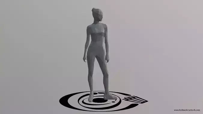Human 051 LP R Low-poly 3D model