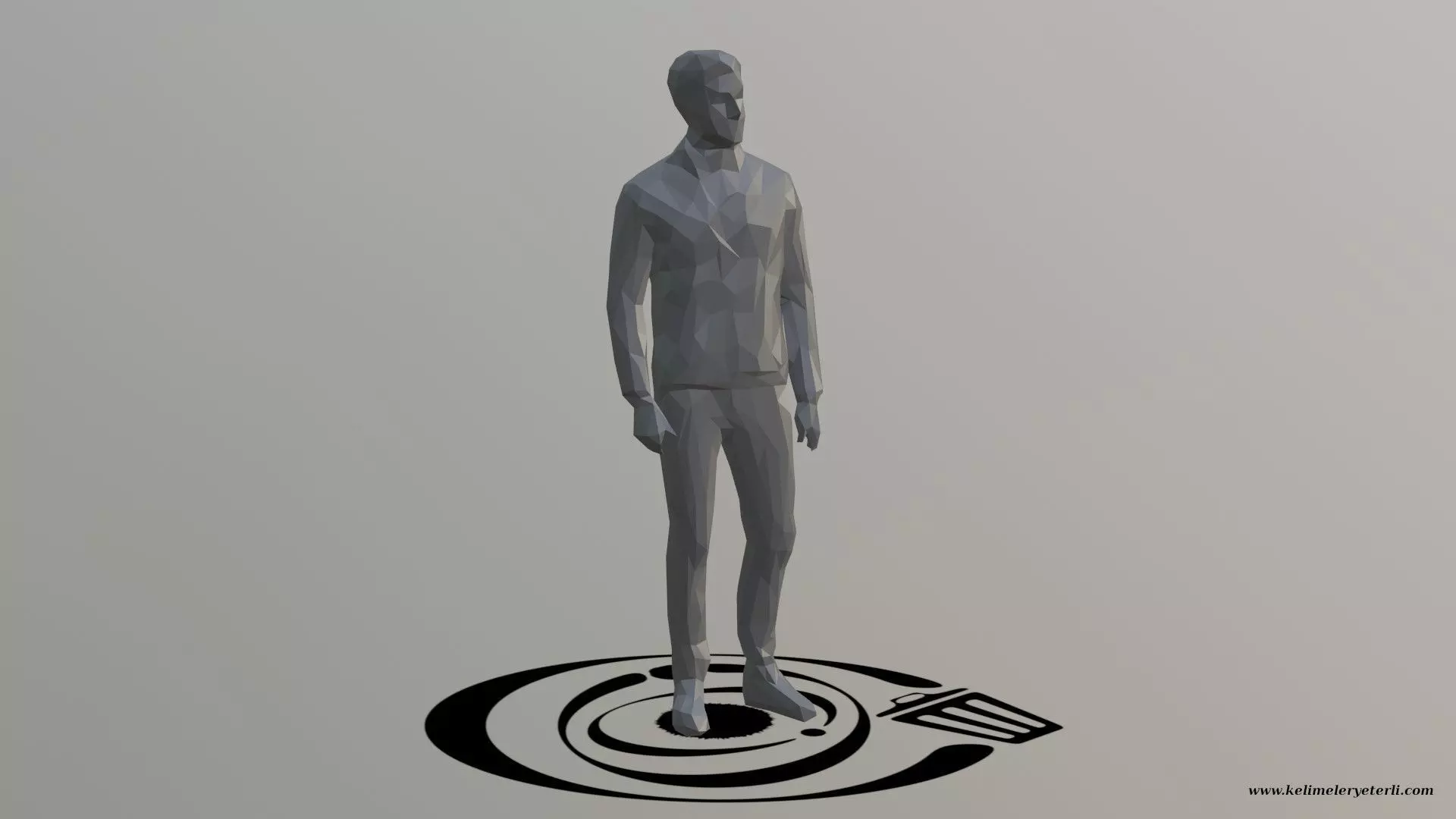 Human 052 LP R Low-poly 3D model_0