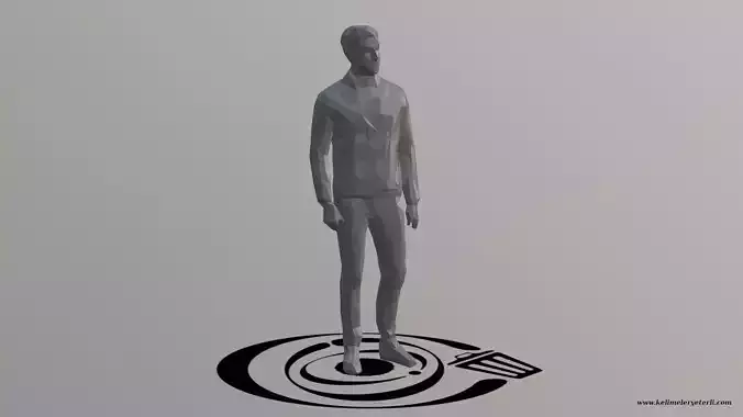 Human 052 LP R Low-poly 3D model