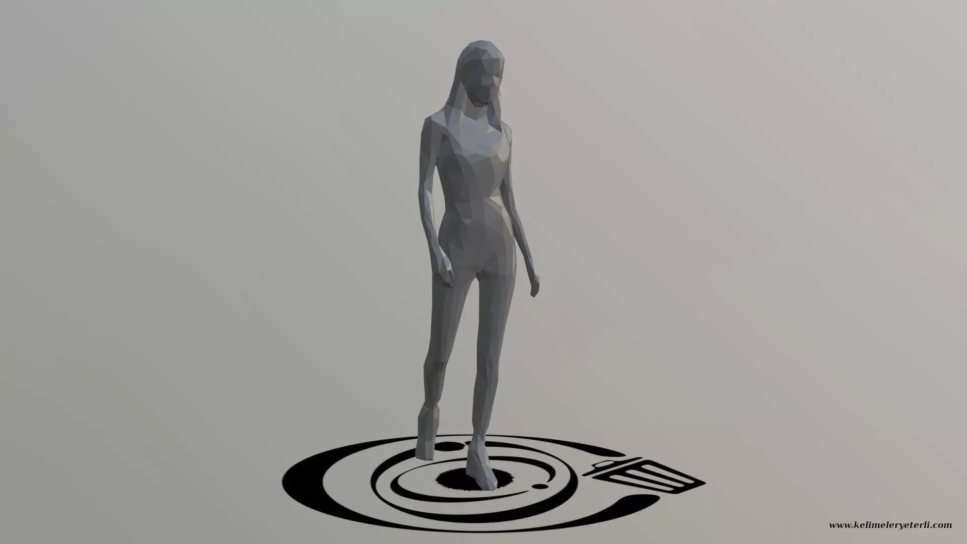 Human 053 LP R Low-poly 3D model_0