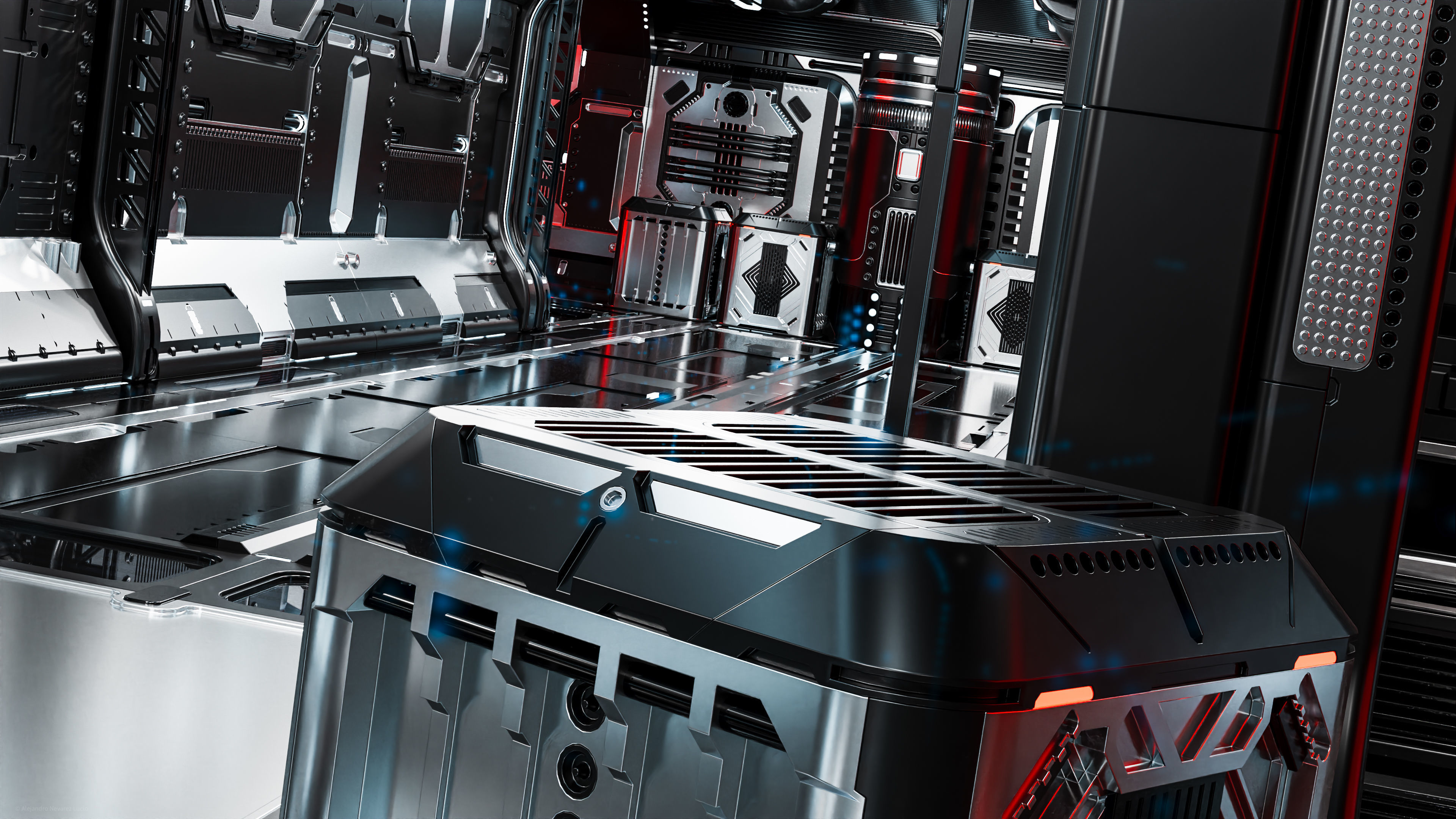 25 Sci-Fi 3D models - Interior Asset Pack Low-poly 3D model_10