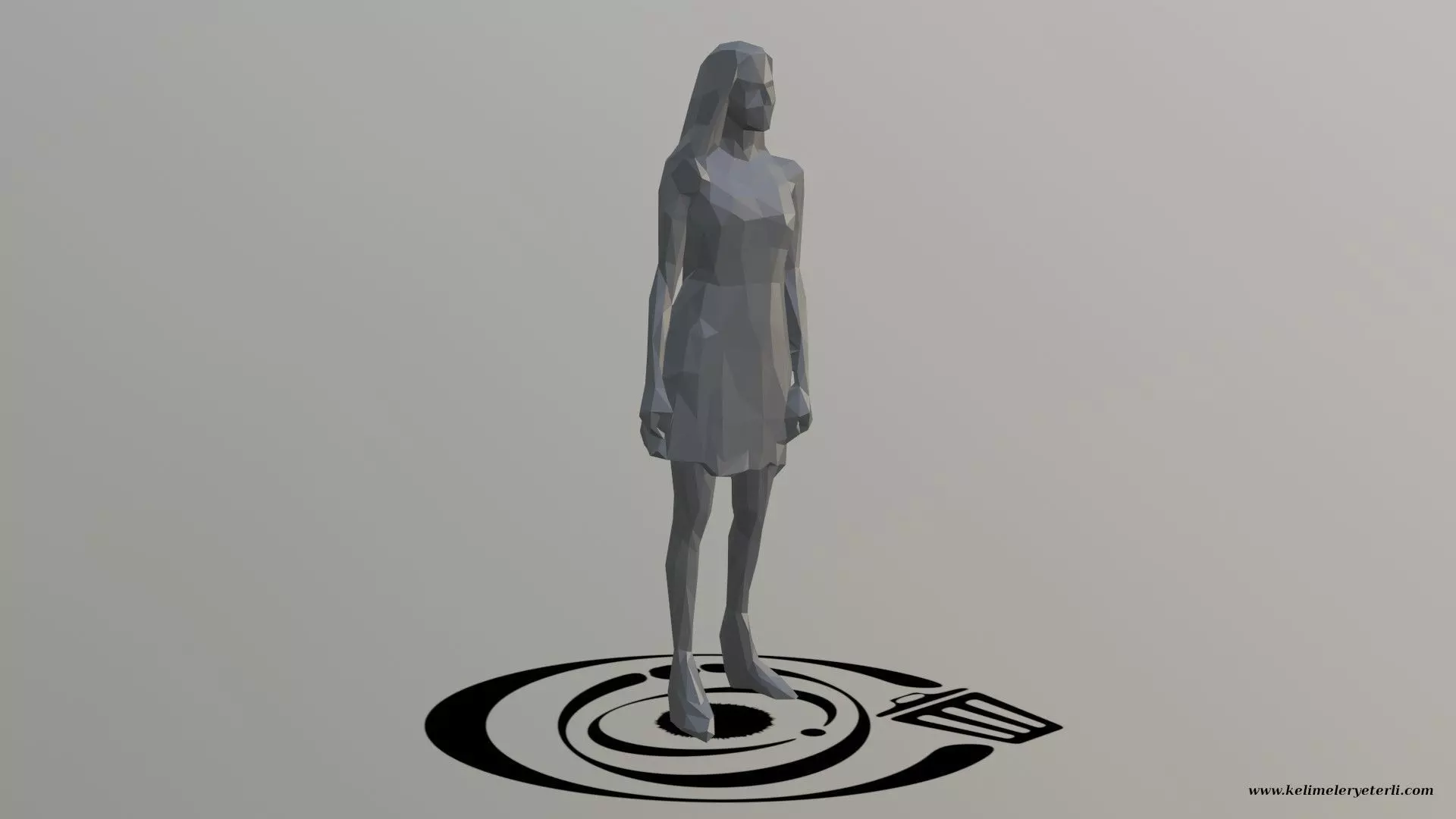 Human 054 LP R Low-poly 3D model_0